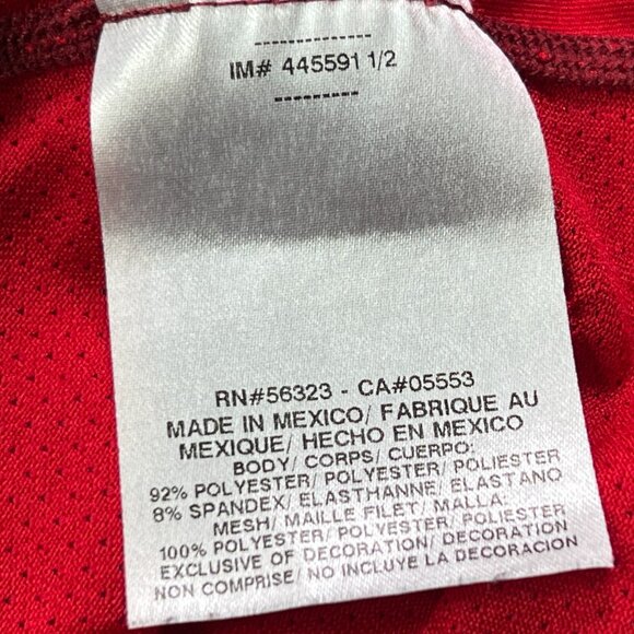 Nike Pro Combat Shirt Mens Medium Red Short Sleeve Pullover Compression Fitted - Picture 8 of 10